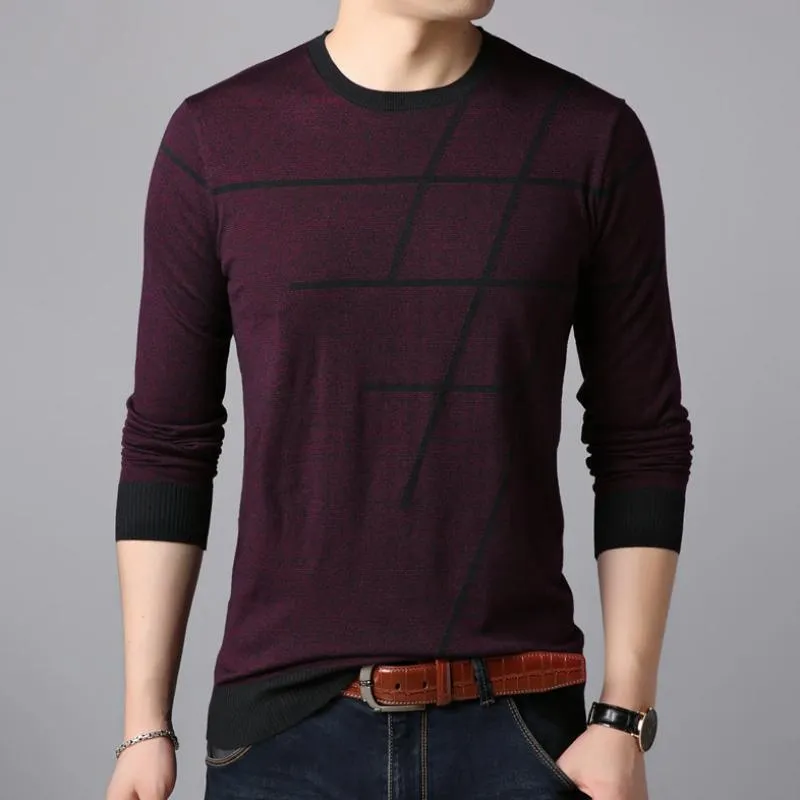 Men's Autumn Casual O-Neck Sweater | Plus Size
