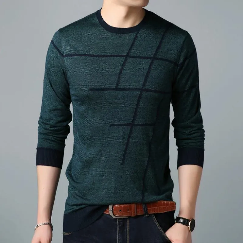 Men's Autumn Casual O-Neck Sweater | Plus Size