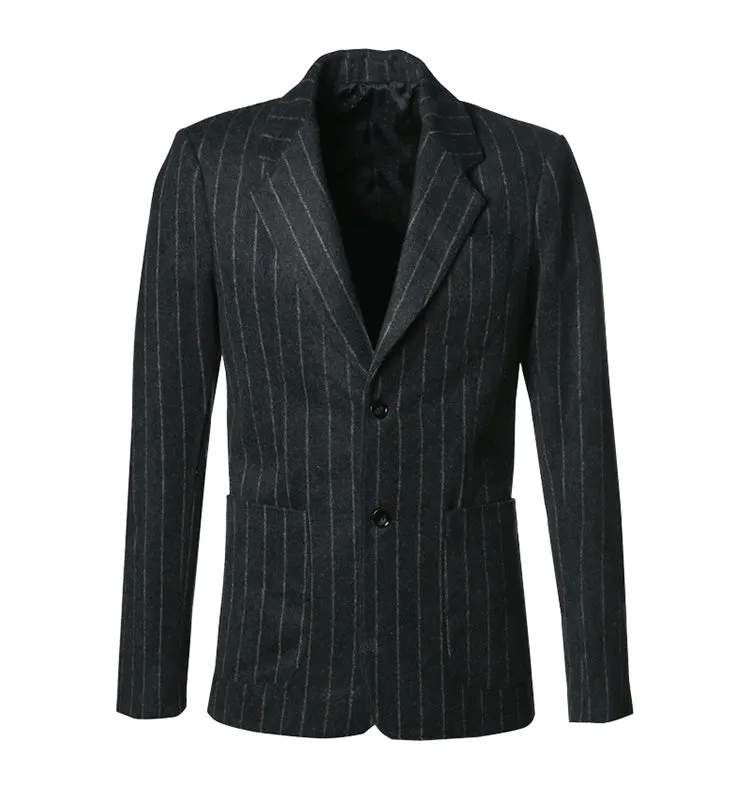 Men's Autumn Casual Suit Woolen Stretch Business Jacket