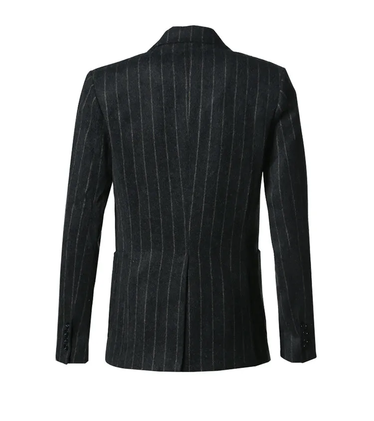 Men's Autumn Casual Suit Woolen Stretch Business Jacket