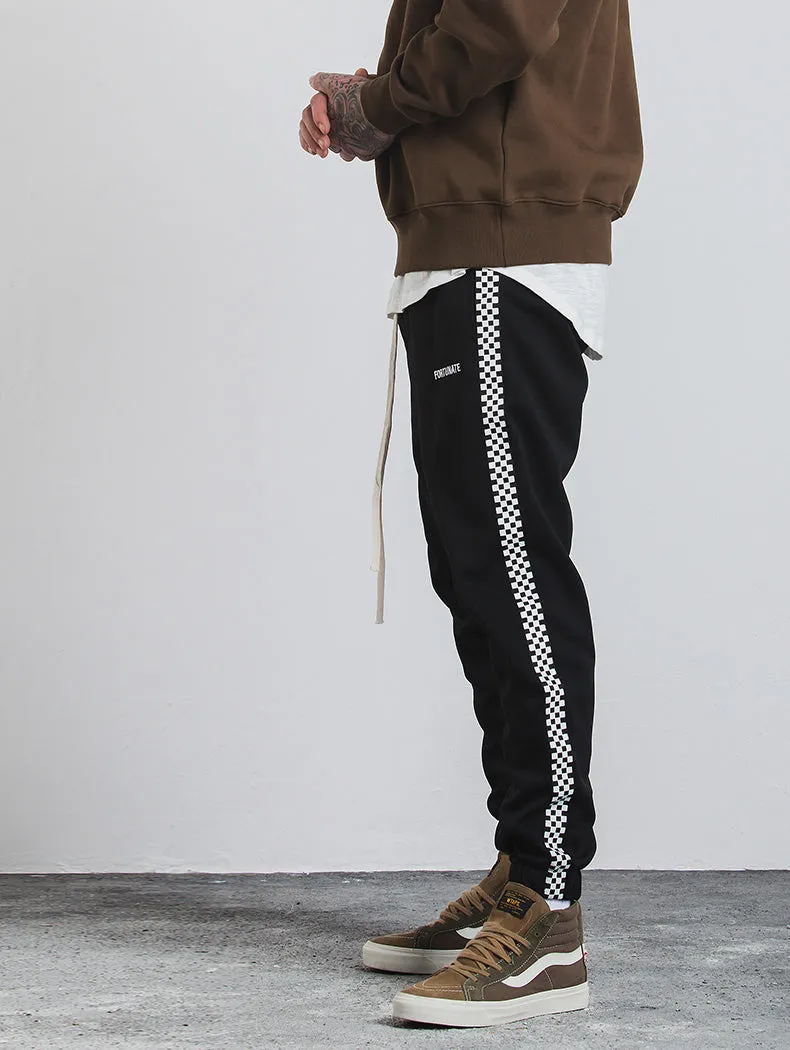 Men's Autumn Contrast Color Pants With Print