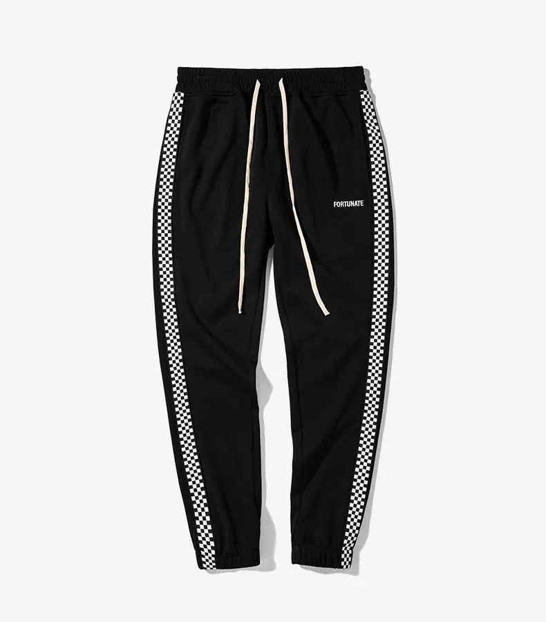 Men's Autumn Contrast Color Pants With Print