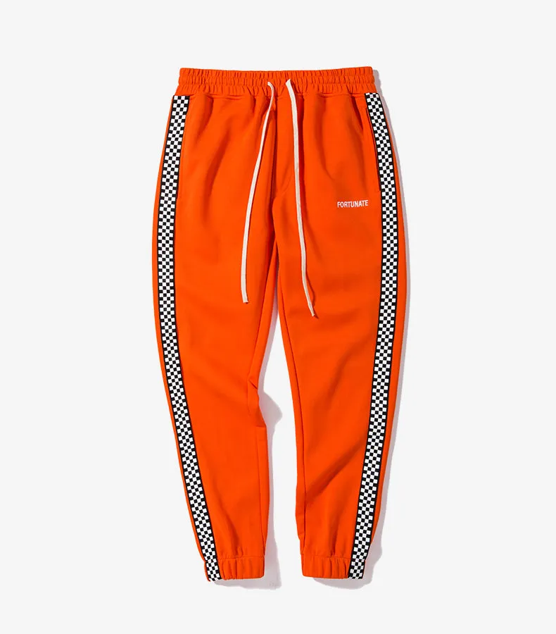 Men's Autumn Contrast Color Pants With Print