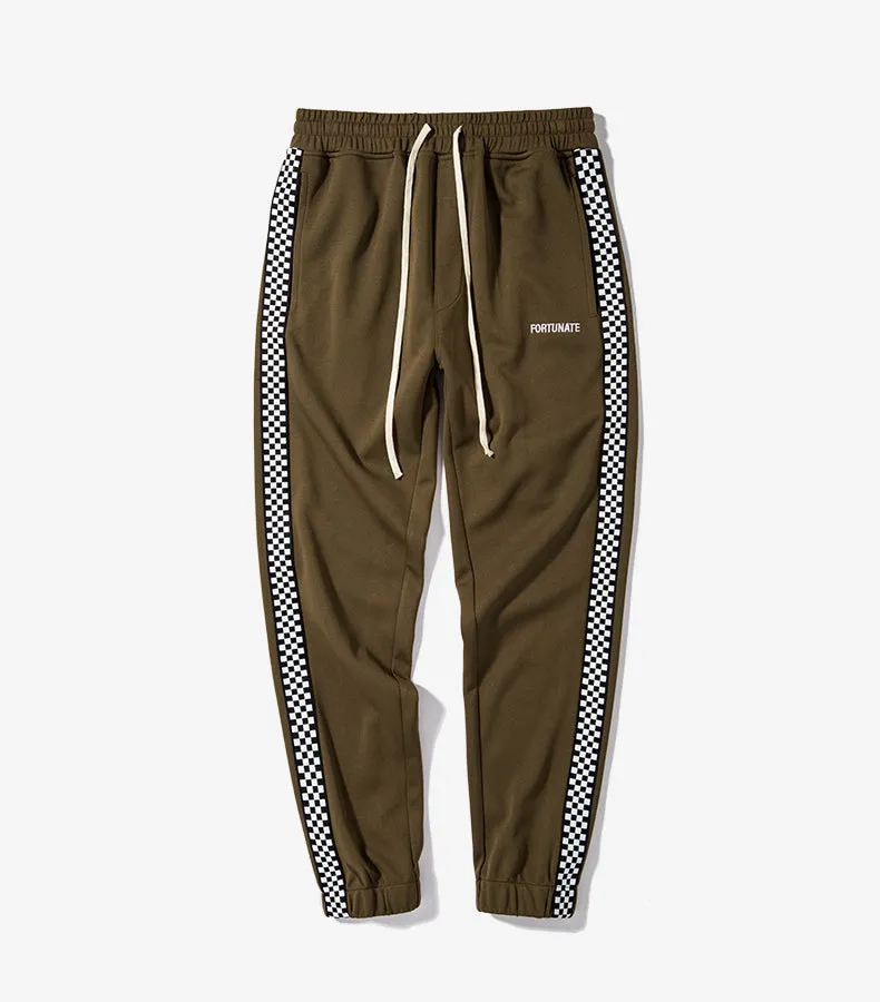 Men's Autumn Contrast Color Pants With Print