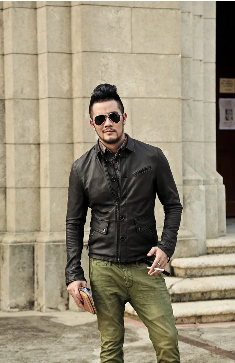 Men's Autumn Genuine Leather Jacket