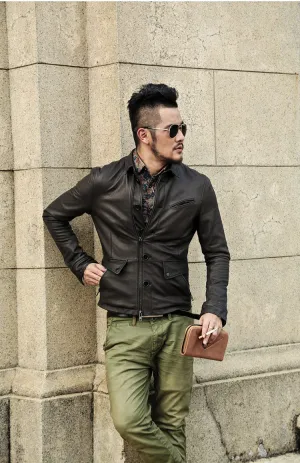 Men's Autumn Genuine Leather Jacket