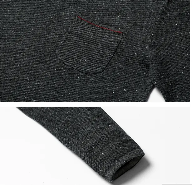 Men's Autumn Plus Size Pocket Slim Sweater