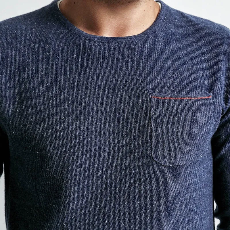 Men's Autumn Plus Size Pocket Slim Sweater