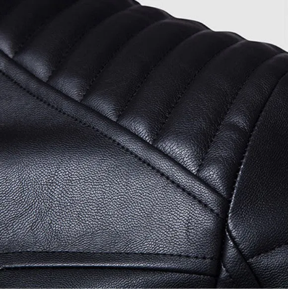 Men's Autumn PU Leather Slim Motorcycle Jacket