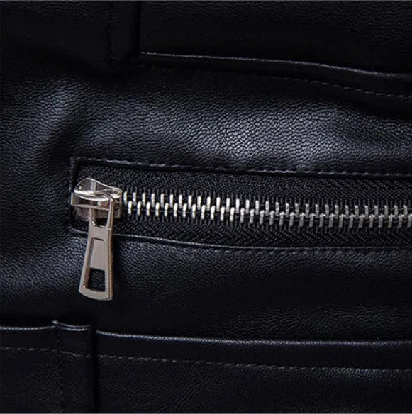 Men's Autumn PU Leather Slim Motorcycle Jacket