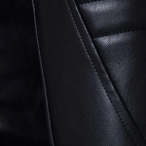 Men's Autumn PU Leather Slim Motorcycle Jacket