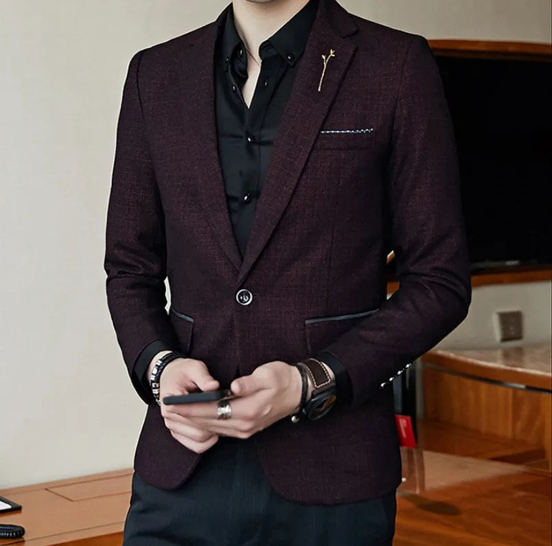 Men's Autumn Slim Fit Blazer | Plus Size