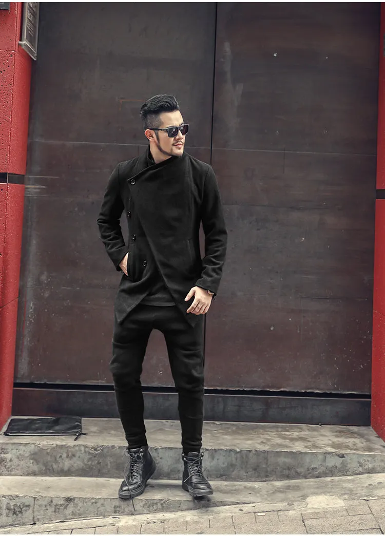 Men's Autumn/Winter British Style Woolen Slim Coat