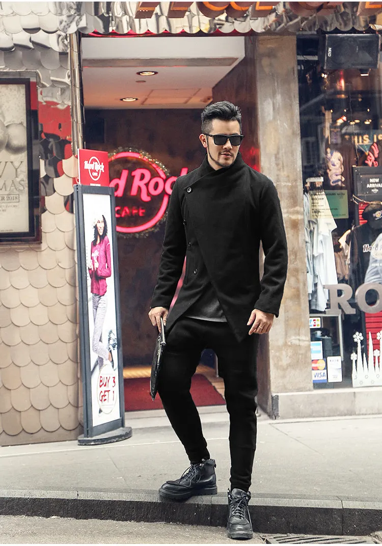 Men's Autumn/Winter British Style Woolen Slim Coat