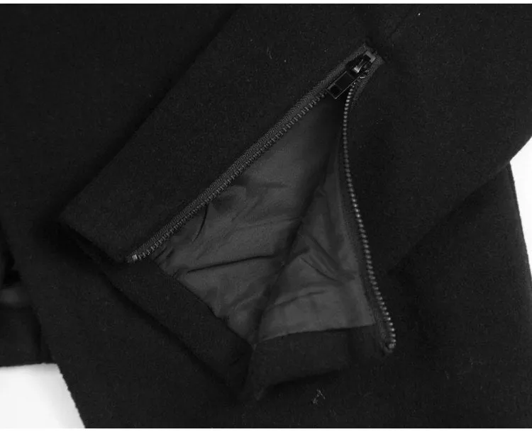 Men's Autumn/Winter British Style Woolen Slim Coat