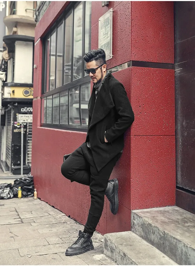 Men's Autumn/Winter British Style Woolen Slim Coat