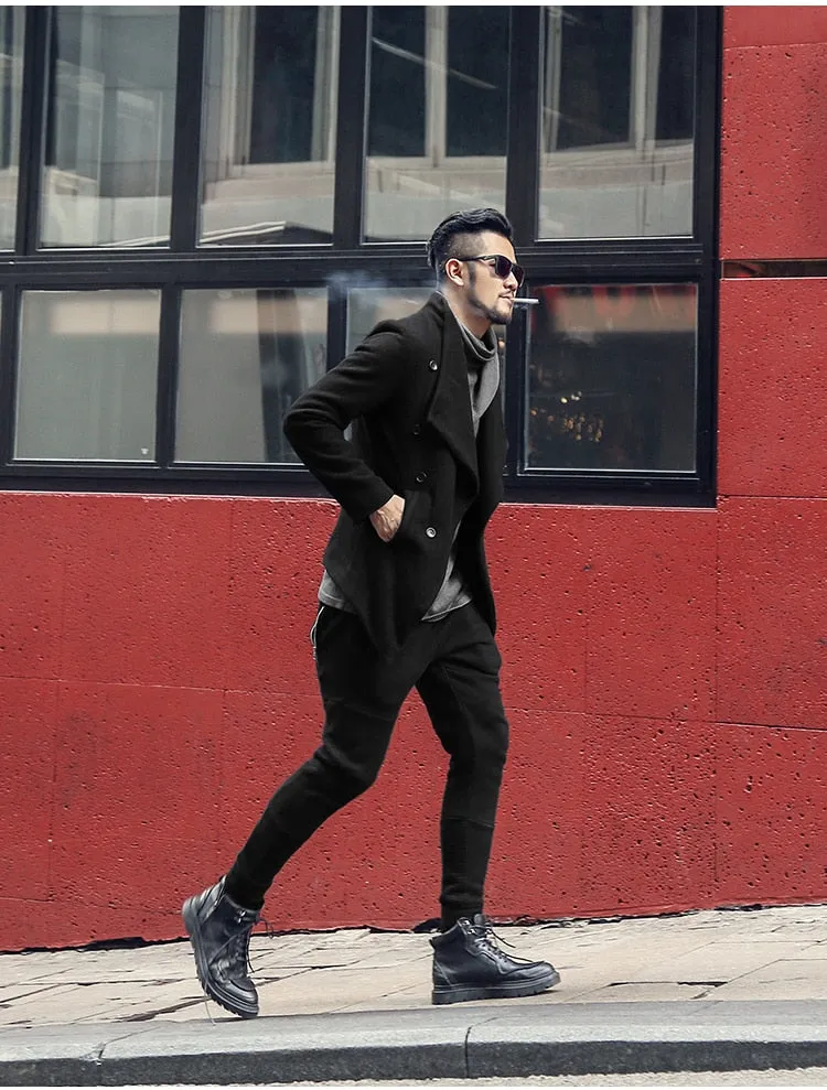 Men's Autumn/Winter British Style Woolen Slim Coat