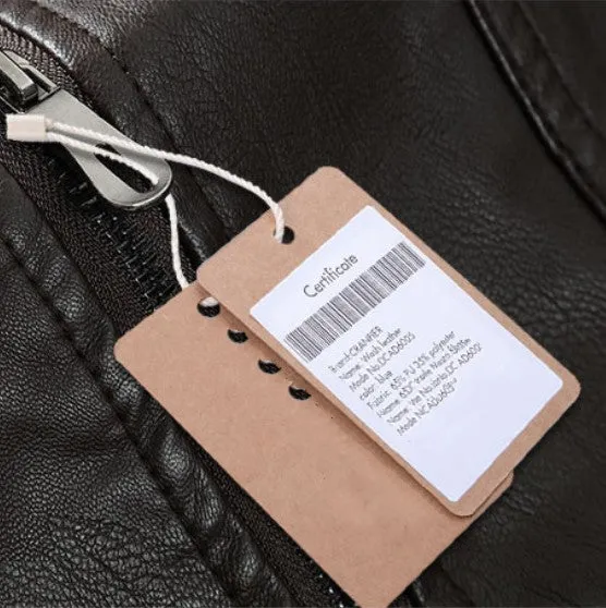 Men's Autumn/Winter PU Leather Biker Jacket With Velvet Lining