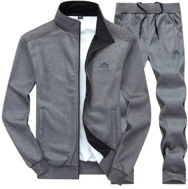 Men's Autumn/Winter Thick Fleece Tracksuit | Men's Gym Clothing