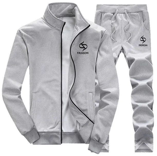 Men's Autumn/Winter Thick Fleece Tracksuit | Men's Gym Clothing