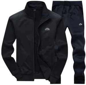Men's Autumn/Winter Thick Fleece Tracksuit | Men's Gym Clothing