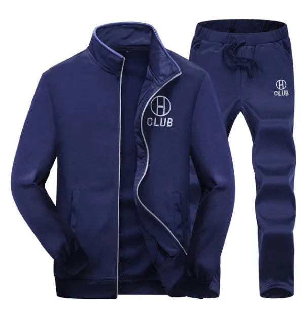 Men's Autumn/Winter Thick Fleece Tracksuit | Men's Gym Clothing