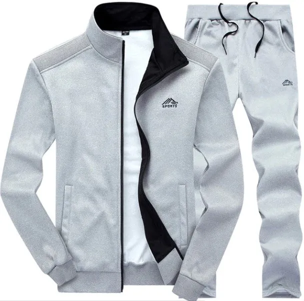 Men's Autumn/Winter Thick Fleece Tracksuit | Men's Gym Clothing