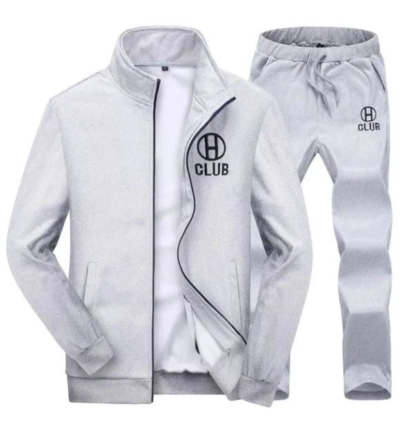 Men's Autumn/Winter Thick Fleece Tracksuit | Men's Gym Clothing