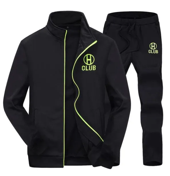 Men's Autumn/Winter Thick Fleece Tracksuit | Men's Gym Clothing