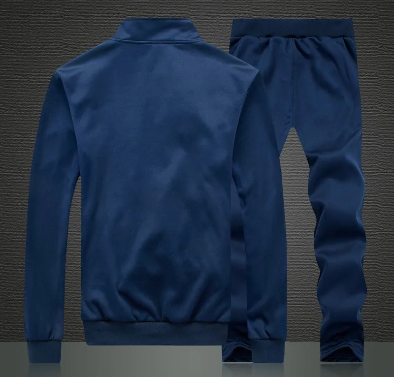 Men's Autumn/Winter Thick Fleece Tracksuit | Men's Gym Clothing