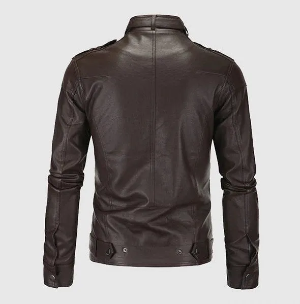 Men's Autumn/Winter Vintage PU Leather Jacket