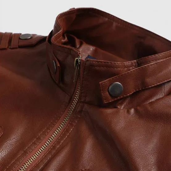 Men's Autumn/Winter Vintage PU Leather Jacket