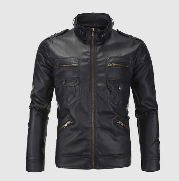 Men's Autumn/Winter Vintage PU Leather Jacket