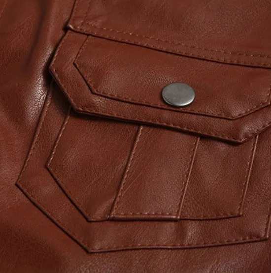 Men's Autumn/Winter Vintage PU Leather Jacket