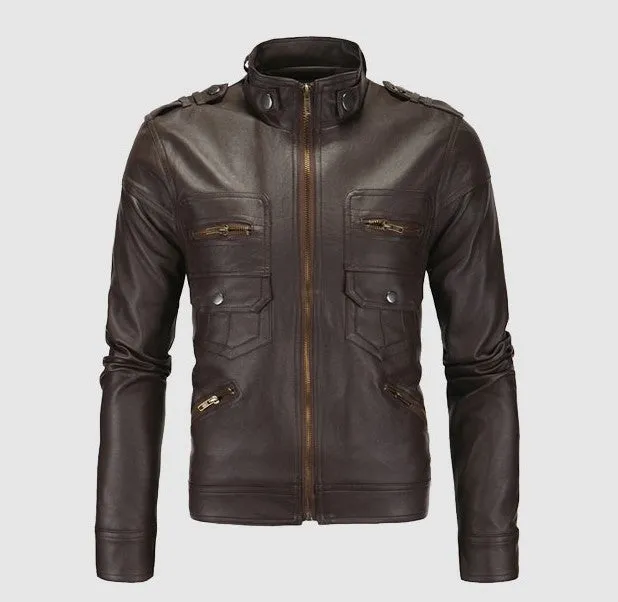 Men's Autumn/Winter Vintage PU Leather Jacket