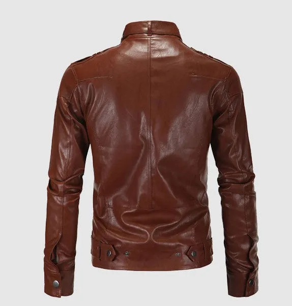 Men's Autumn/Winter Vintage PU Leather Jacket