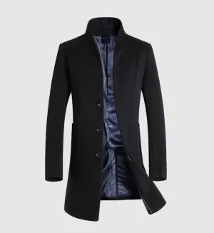 Men's Autumn/Winter Woolen Slim Long Coat
