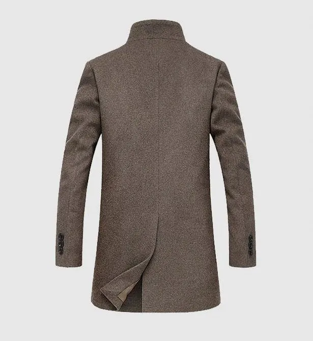 Men's Autumn/Winter Woolen Slim Long Coat