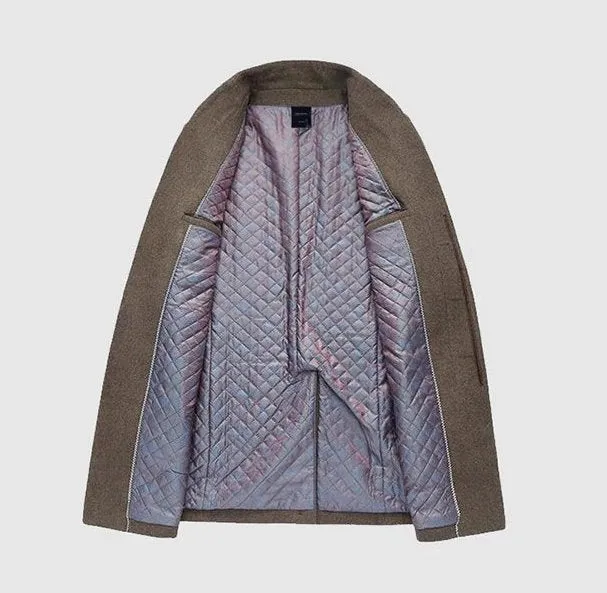 Men's Autumn/Winter Woolen Slim Long Coat