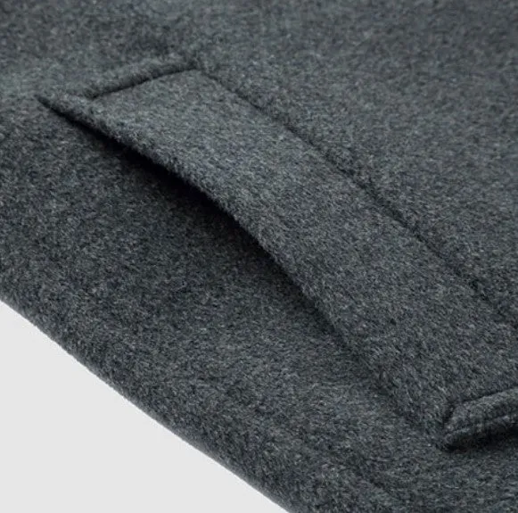 Men's Autumn/Winter Woolen Slim Long Coat