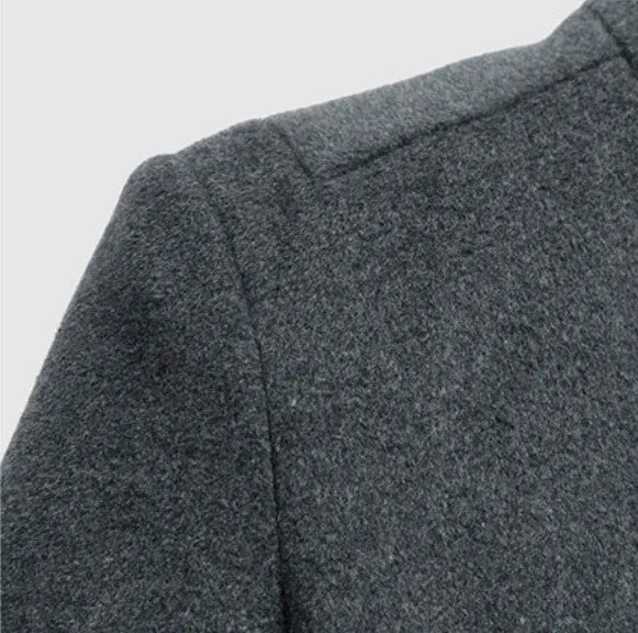 Men's Autumn/Winter Woolen Slim Long Coat