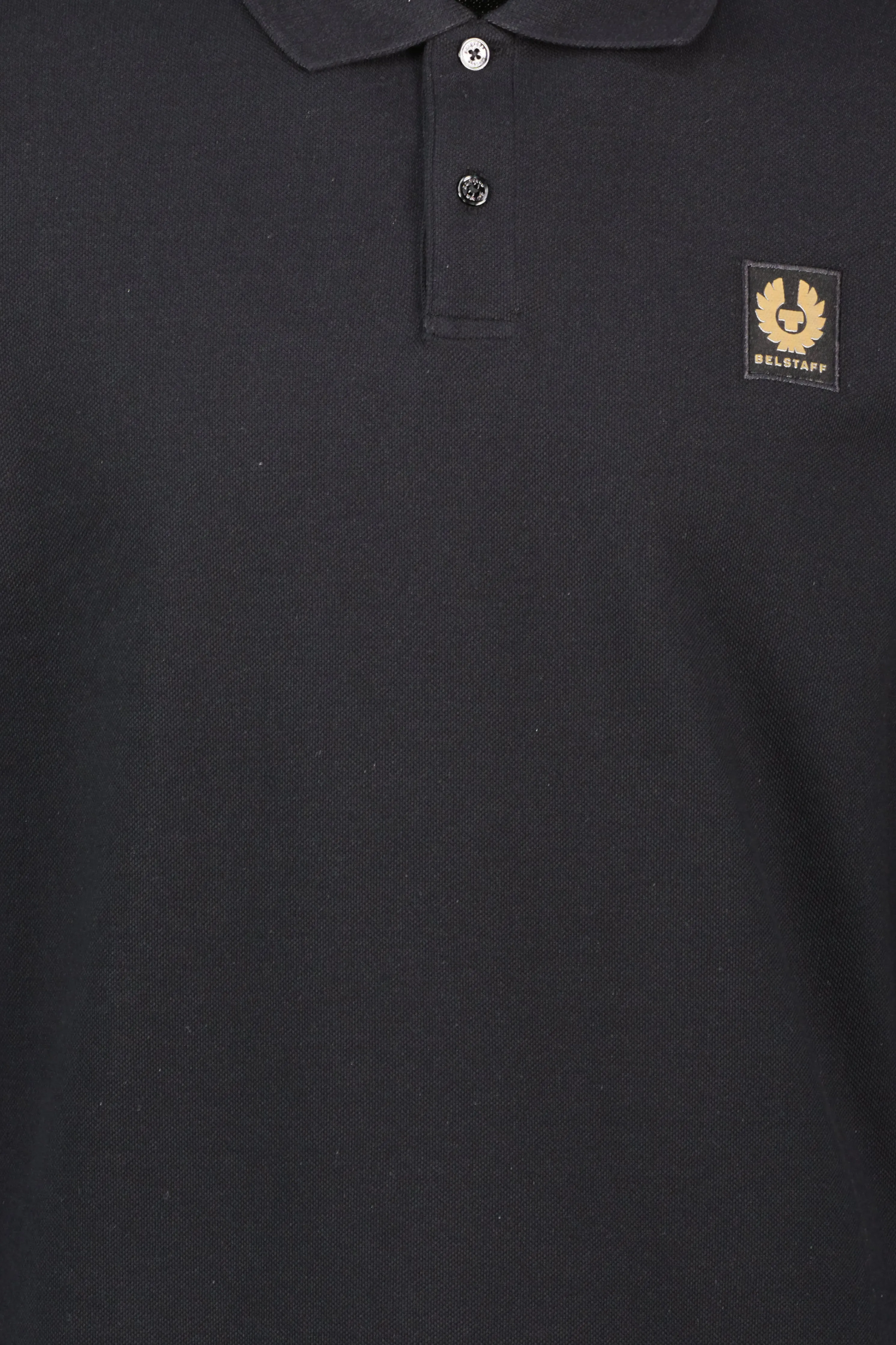 Men's Belstaff Black Long Sleeve Polo Shirt