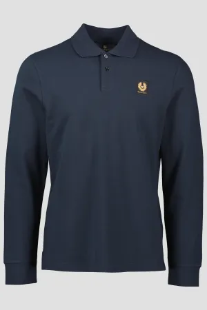 Men's Belstaff Dark Ink Long Sleeve Polo Shirt