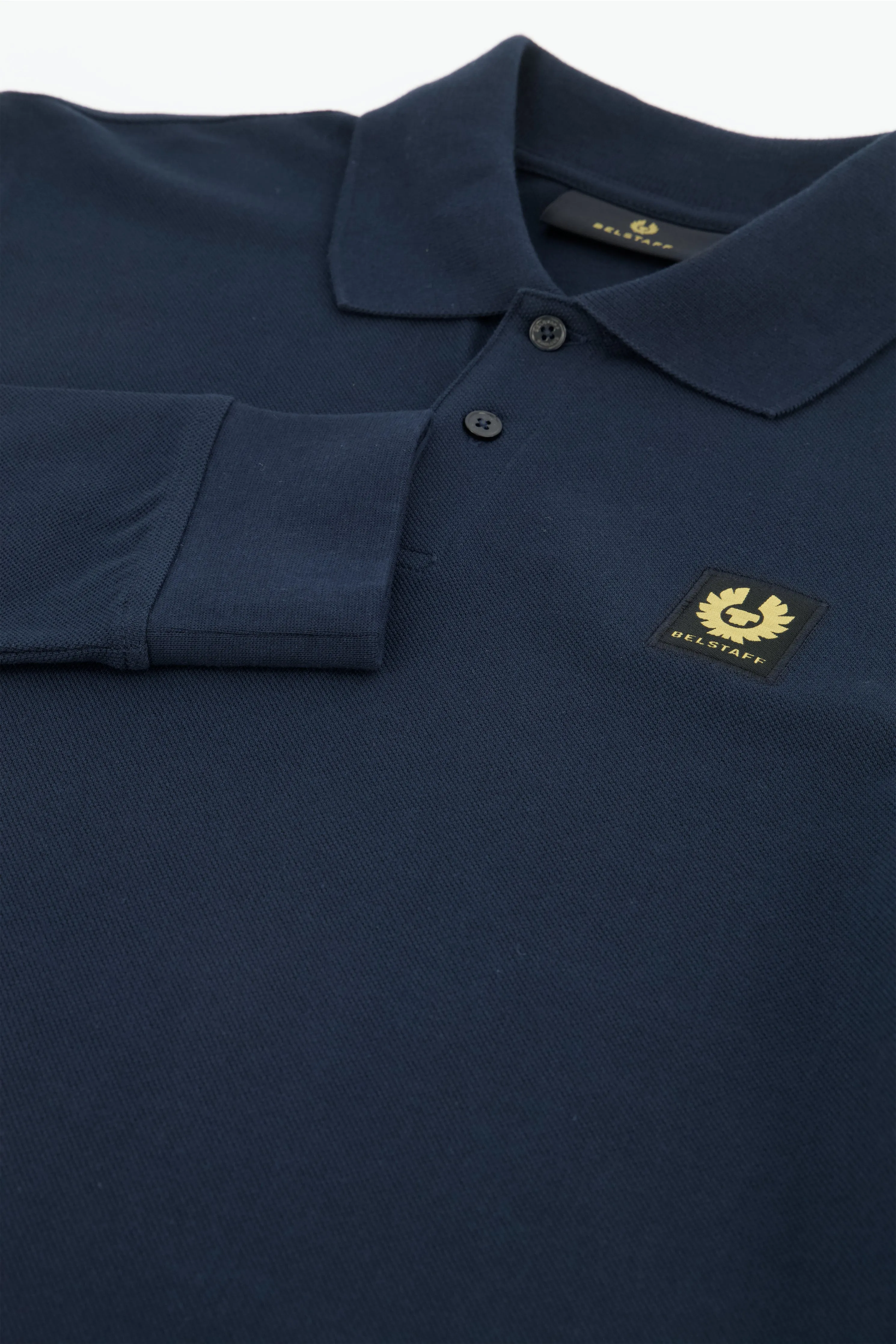 Men's Belstaff Dark Ink Long Sleeve Polo Shirt