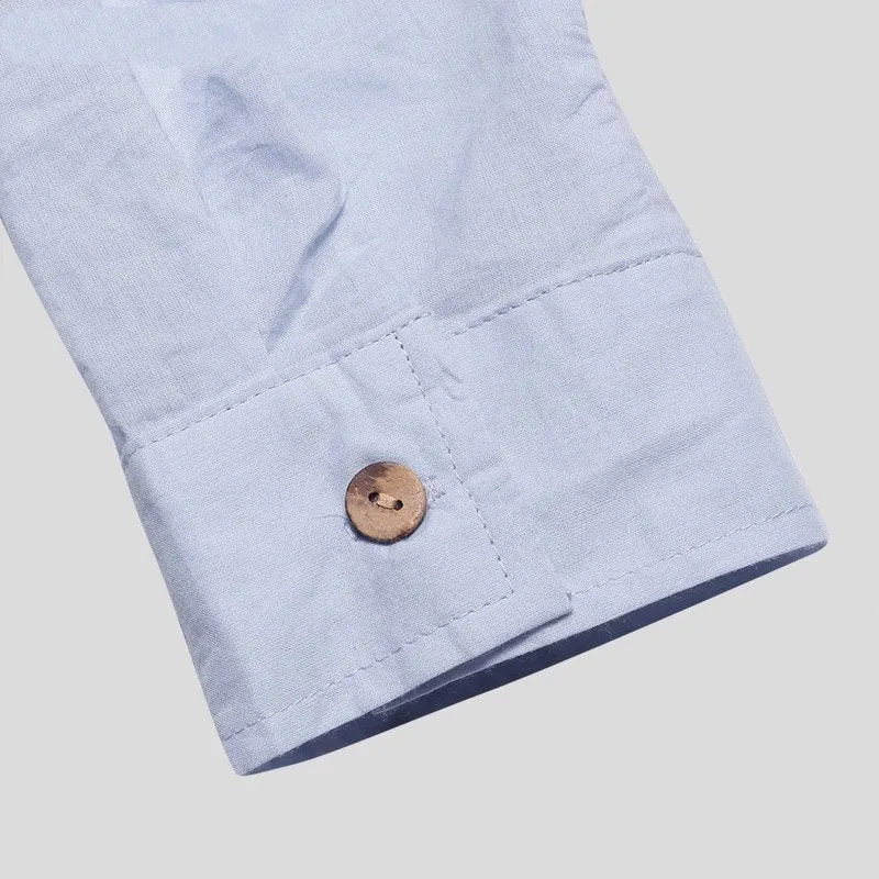 Men's Casual Cotton Solid Shirt | Plus Size