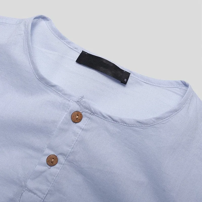 Men's Casual Cotton Solid Shirt | Plus Size