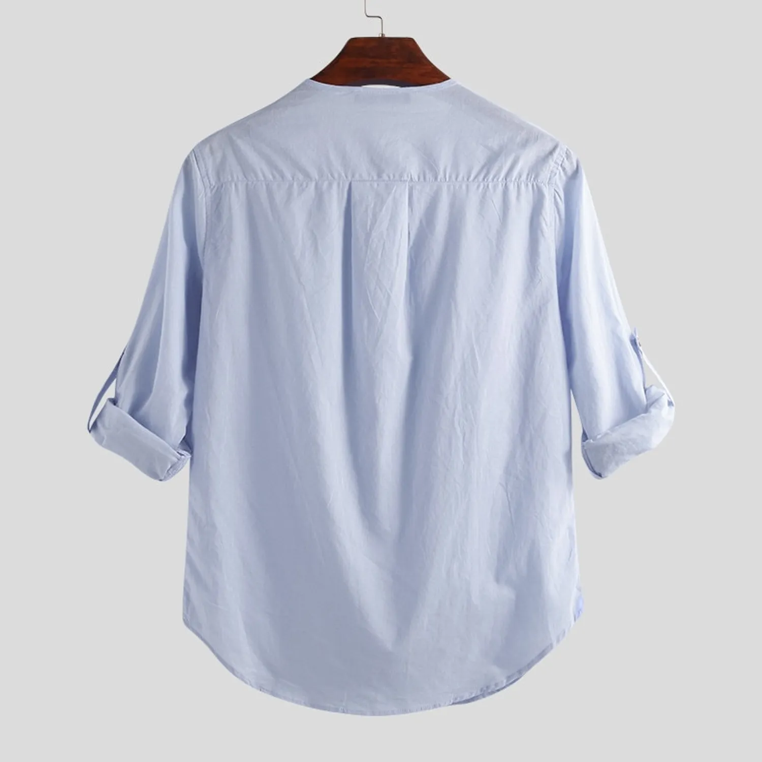 Men's Casual Cotton Solid Shirt | Plus Size