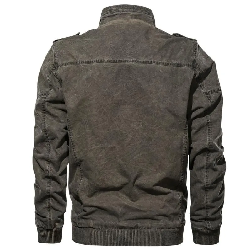Men's Casual Denim Bomber | Plus Size