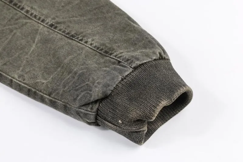 Men's Casual Denim Bomber | Plus Size