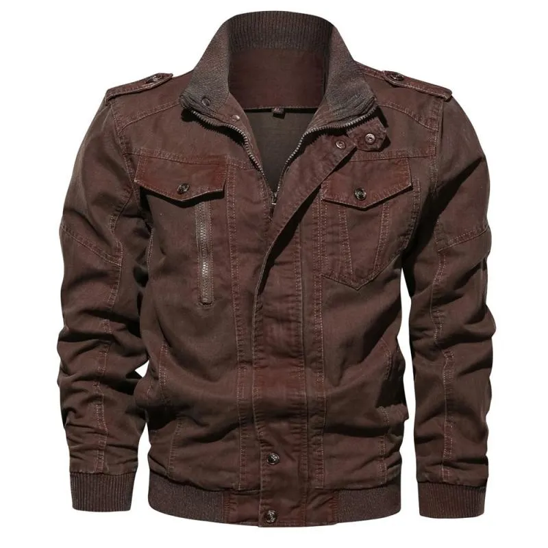 Men's Casual Denim Bomber | Plus Size